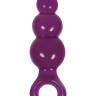 Средняя фиолетовая анальная пробка Jolie Ripples - 12 см.