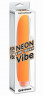 Оранжевый водонепроницаемый вибратор Neon Luv Touch Vibe - 19 см.