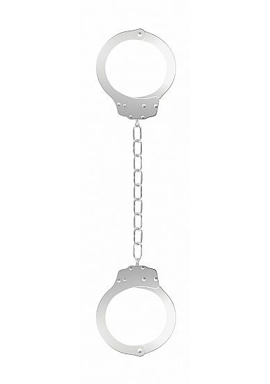 Металлические белые оковы Pleasure Legcuffs