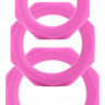 Набор розовых эрекционных колец Octagon Rings 3 sizes