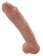 Кофейный фаллоимитатор-гигант 14  Cock with Balls - 37,5 см.