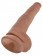 Кофейный фаллоимитатор-гигант 14  Cock with Balls - 37,5 см.
