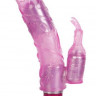 Розовый гнущийся вибромассажер Bendies Bubbly - 24 см.