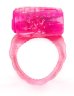 Розовое эрекционное кольцо с вибропулей