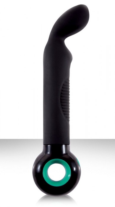 Черный вибратор для G-стимуляции Envie G Spot - 22 см.