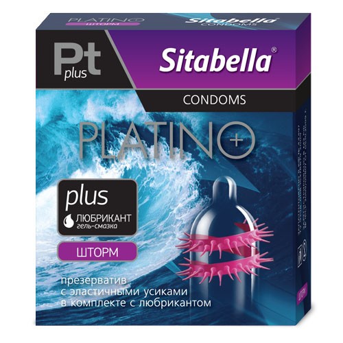 Презерватив Sitabella Platino plus  Шторм  - 1 шт.