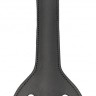 Черная шлепалка Saddle Leather Paddle With 8 Holes - 40 см.