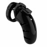 Чёрный мужской пояс верности Model 03 Chastity 4.5  Cock Cage