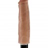 Кофейный вибратор-реалистик 7  Vibrating Stiffy - 21,6 см.