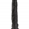 Чёрный фаллоимитатор-гигант 14  Cock with Balls - 37,5 см.