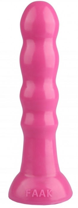 Розовая анальная втулка с круглым кончиком - 23 см.