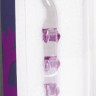 Фаллоимитатор стеклянный с розовыми кольцами - 17 см.