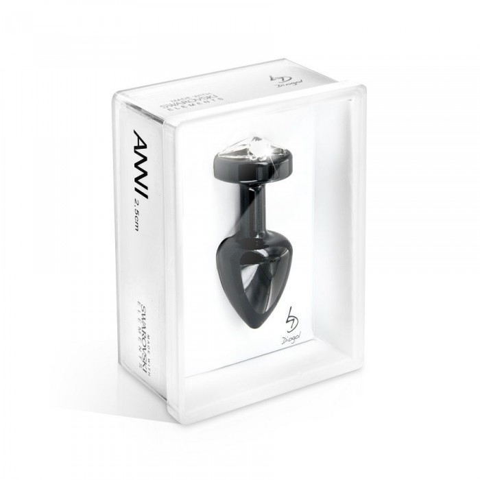 Чёрный анальный плаг Anni R Butterfly Black T2 Crystal - 7,5 см.