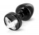 Чёрный анальный плаг Anni R Butterfly Black T2 Crystal - 7,5 см.