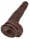 Коричневый фаллоимитатор-гигант 14  Cock with Balls - 37,5 см.