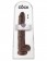 Коричневый фаллоимитатор-гигант 14  Cock with Balls - 37,5 см.