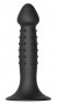 Черный анальный фаллоимитатор NUBBED PLUG - 13,5 см.