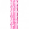 Розовый стеклянный фаллоимитатор с шишечками - 17,8 см.