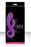 Фиолетовый вибратор со стимулятором клитора VIRTUE DUO - 17,5 см.
