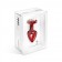 Красная анальная пробка с кристаллом-сердцем Anni R Heart Red T1 - 6 см.