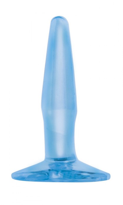 Маленькая голубая анальная пробка Mini Butt Plug - 10,8 см.