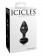 Черная анальная пробка из стекла Icicles No. 44 - 8,5 см.