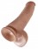 Кофейный фаллоимитатор-гигант 15  Cock with Balls - 40,6 см.