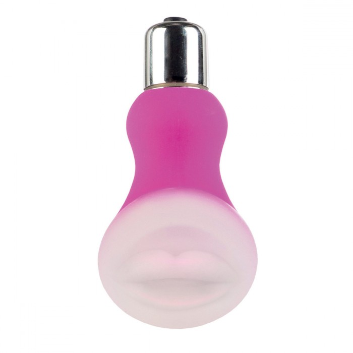 Массажер розового цвета со съемной насадкой для заморозки Posh Silicone Kiss