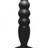 Чёрный анальный стимулятор Large Bubble Plug - 14,5 см.