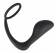 Чёрное эрекционное кольцо с анальной пробкой Black Velvets Ring   Plug