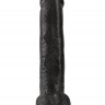 Чёрный фаллоимитатор-гигант 15  Cock with Balls - 40,6 см.