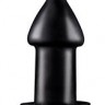 Чёрный анальный плаг-елочка ANAL BEAD WITH PLATED HANDLE