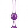 Фиолетовые вагинальные шарики в сцепке Pleasure balls Deluxe