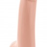 Телесный гладкий фаллоимитатор на присоске с мошонкой Smooth 4 Inch Dildo - 14,6 см.