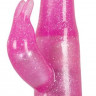 Розовый G-стимулятор с клиторальный отростком Rotating G-spot Rabbit - 25 см.