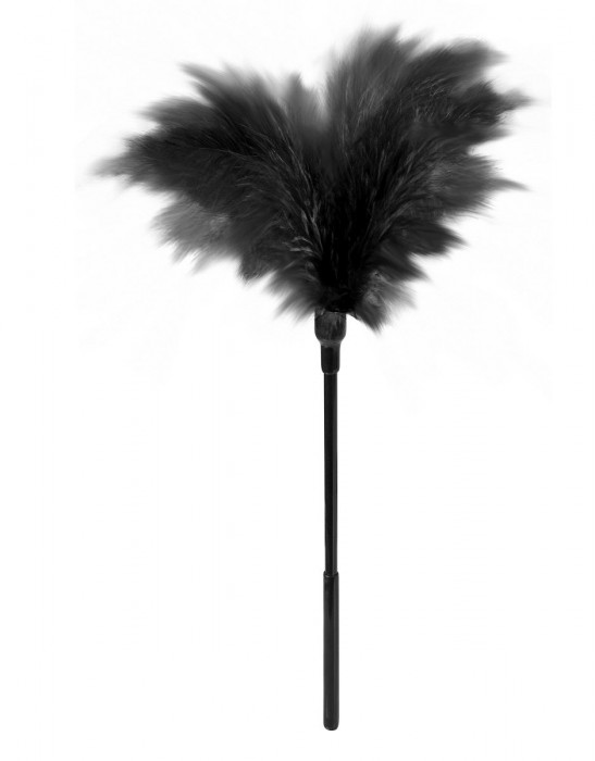 Пластиковая метелочка с чёрными пёрышками Small Feather Tickler - 32 см.