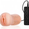 Мастурбатор-вагина REALSTUFF VIBRATING MASTURBATOR PUSSY с виброяйцом на пульте