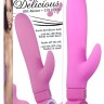 Фиолетовый вибратор Delicious Klit Tickl - 22 см.