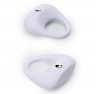 Белое эрекционное кольцо LIT-UP SILICONE STIMU RING 7