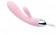 Нежно-розовый вибратор Barbara со стимуляцией клитора - 17,6 см.