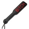 Черная шлёпалка с надписью Bitch - 31,5 см.