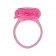 Розовое эрекционное виброкольцо VIBRATING COCK RING EASY GOING