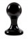 Большая чёрная анальная пробка Luna Balls на присоске - 9,5 см.
