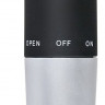 Чёрно-серебристый мини-вибратор для точки G - 14 см.