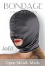 Чёрная шлем-маска Open Mouth Mask с вырезом для рта