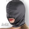 Чёрная шлем-маска Open Mouth Mask с вырезом для рта