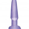Фиолетовая анальная пробка Beginners Butt Plug - 10,9 см.