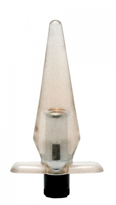 Дымчатая анальная пробка SLIMLINE BUTT PLUG с вибрацией - 12 см.