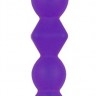 Фиолетовая анальная цепочка-елочка Silicone Beads - 24,6 см.
