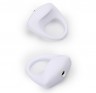 Белое эрекционное кольцо LIT-UP SILICONE STIMU RING 8